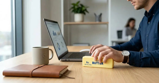 Butter squishy desk toy for focus and office productivity